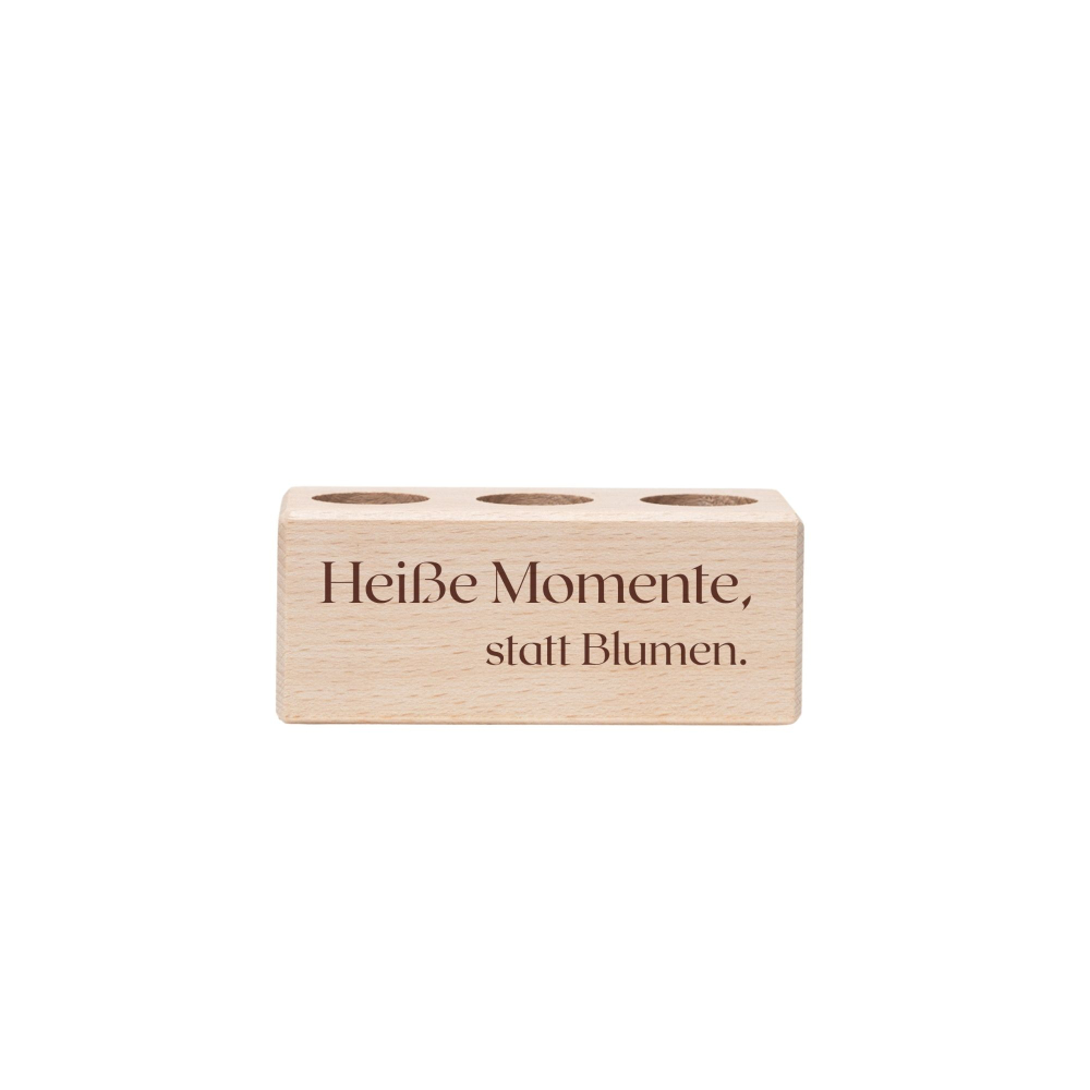 3er Tee-Ständer Heiße Momente, statt Blumen