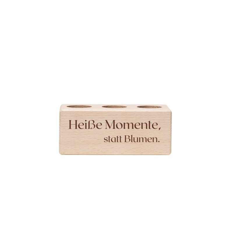 3er Tee-Ständer Heiße Momente, statt Blumen